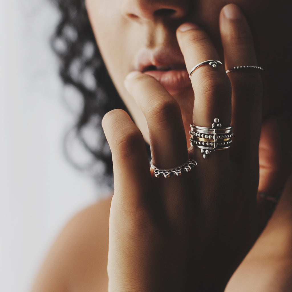 stacking rings by may hofman jewellery 