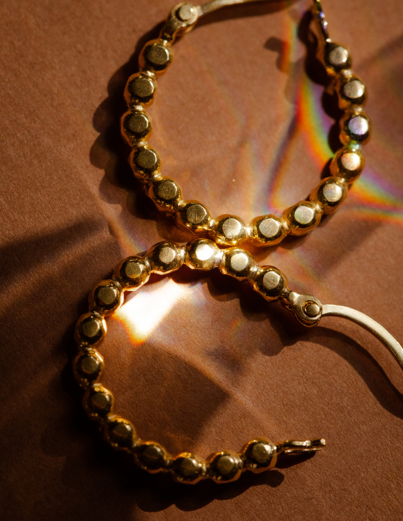 Fairmined Gold Chunky Halo Hoops