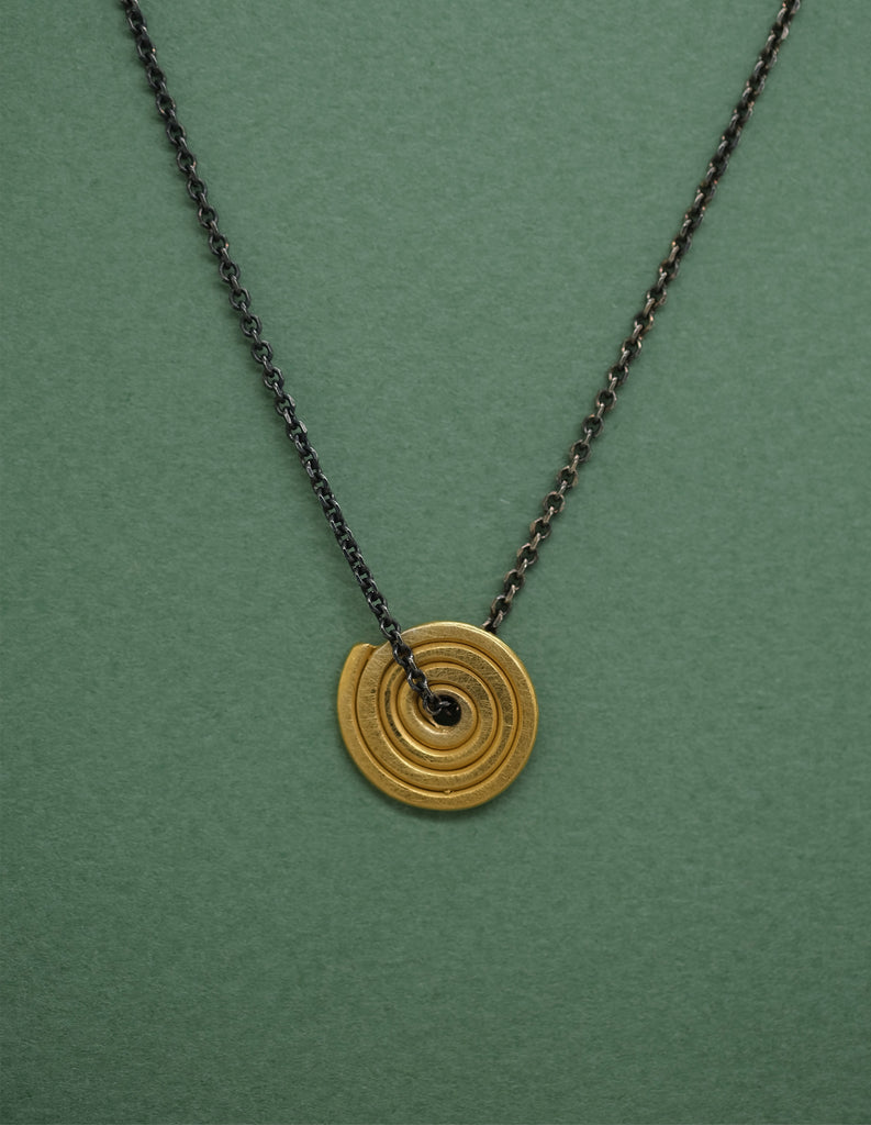 Golden Spiral Necklace by may hofman