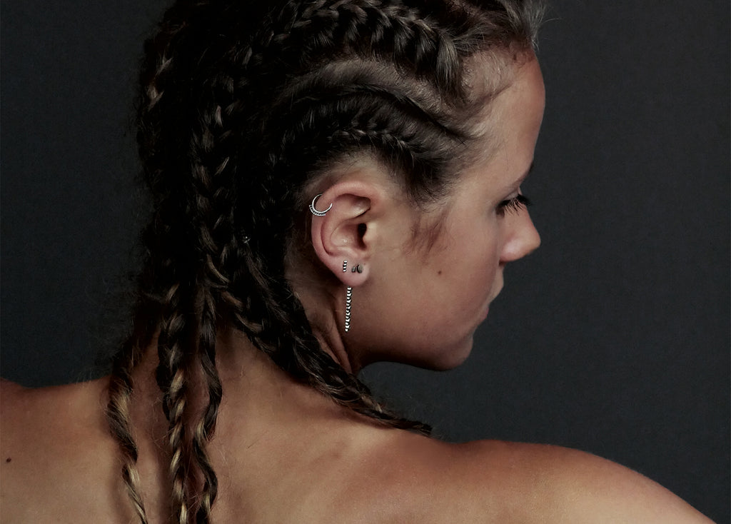 tiny halo studs by may hofman jewellery 