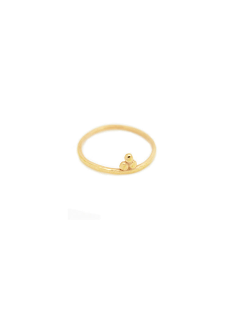 Gold little om ring  by may hofman jewellery 