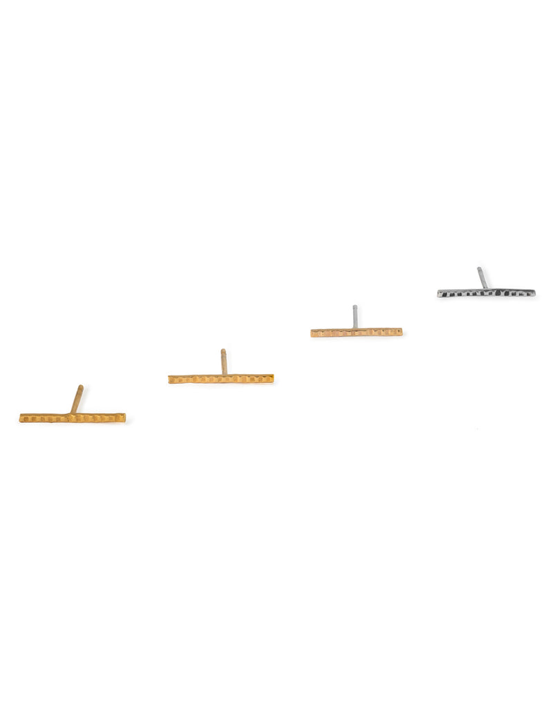 Large Gold Rune Studs by May Hofman Jewellery 