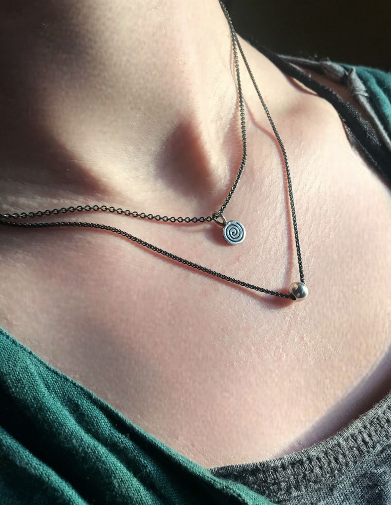 Little Silver Spiral Necklace