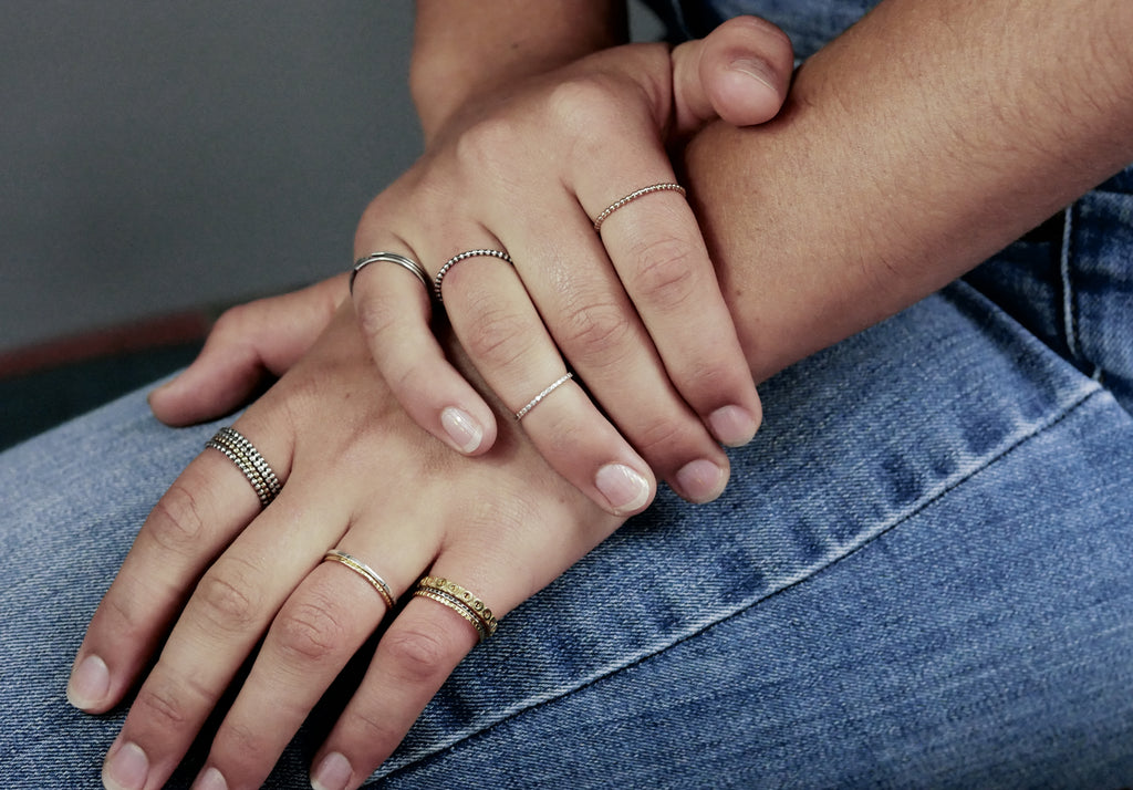silver halo ring by may hofman jewellery