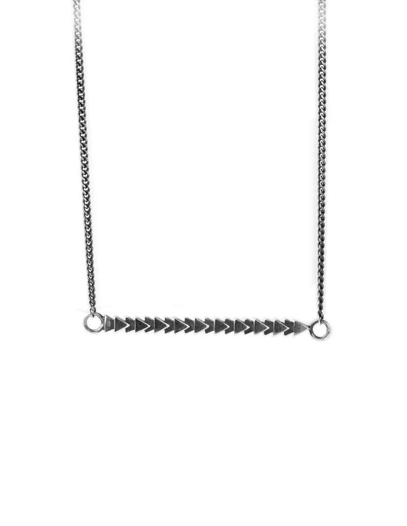 Silver tri line necklace by may hofman jewellery 
