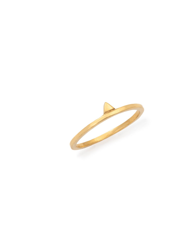 Gold Triangle ring by may hofman jewellery 