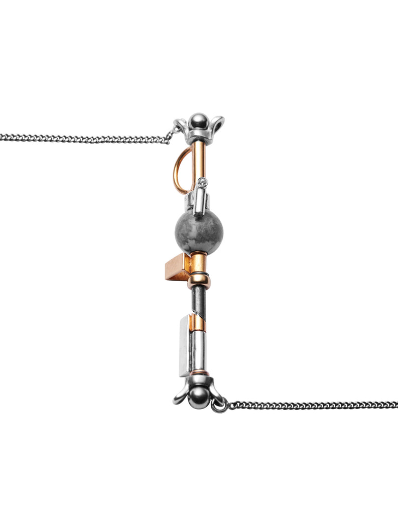 XY Contemporary Necklace by May Hofman Jewellery 